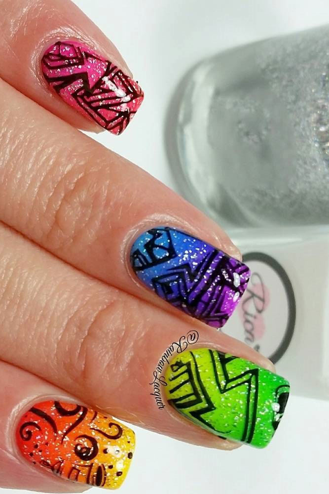 18 Amazing Rainbow Nails to Make You Smile