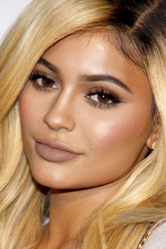 Natural Makeup With Nude Matte Lips #kyliejenner #celebrity