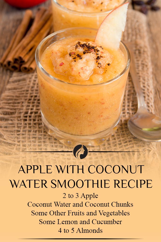 Apple With Coconut Water Smoothie