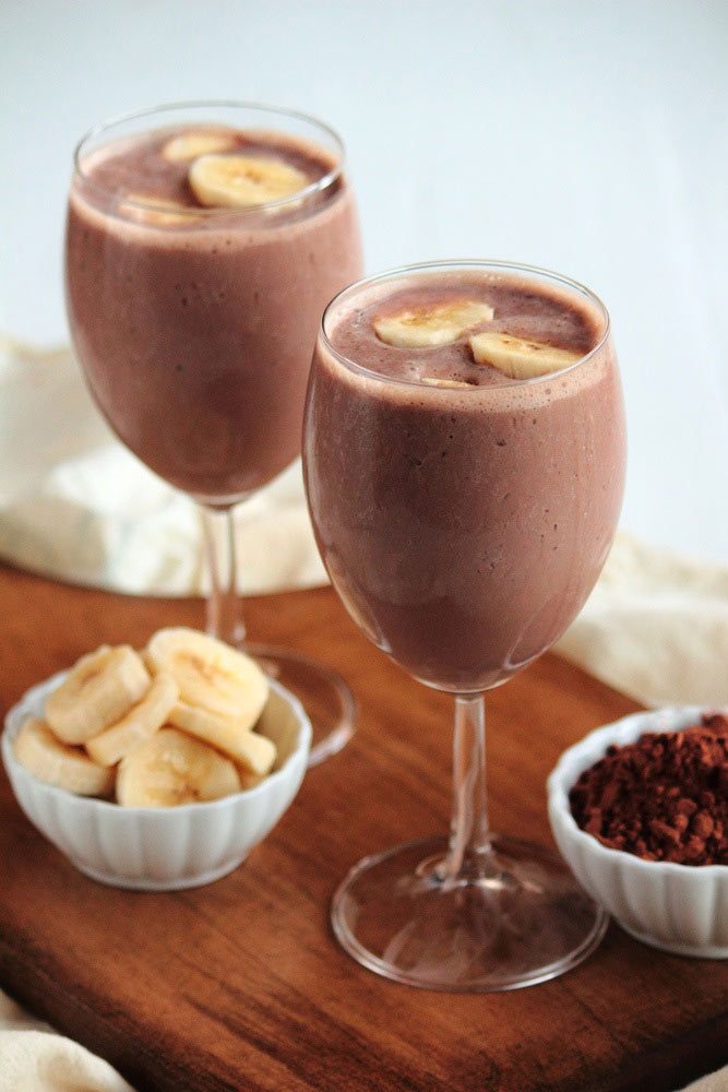 Cocoa Soy and Banana Smoothie