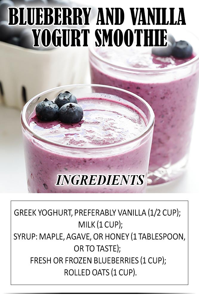Blueberry and Vanilla Yogurt Smoothie