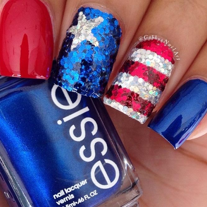 30 Fun Easy Nail Designs To Celebrate Labor Day
