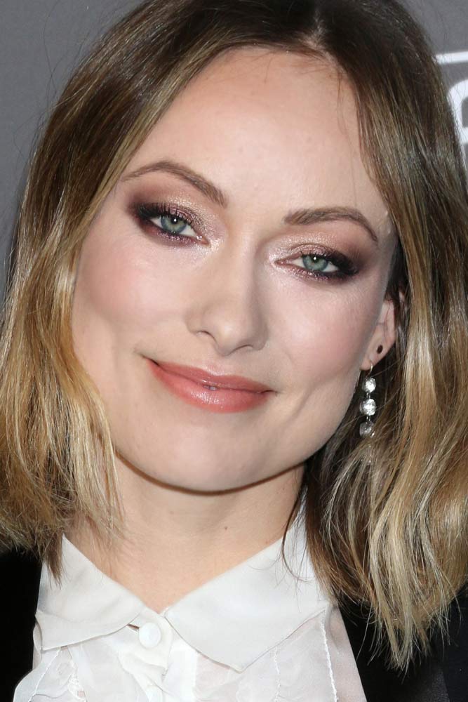 Shiny Smokey Eyes With Nude Lipstick #oliviawilde