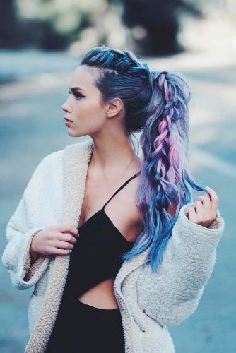 Braided ponytail