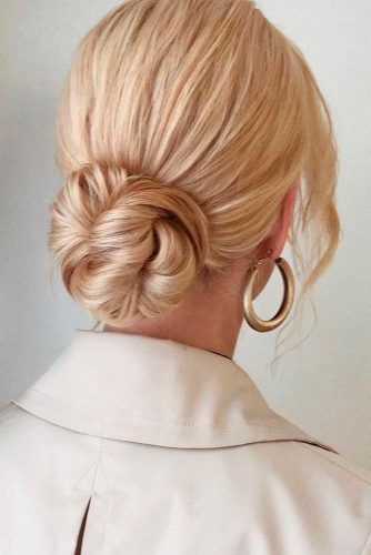 Low Bun Updo #bunhairstyles 