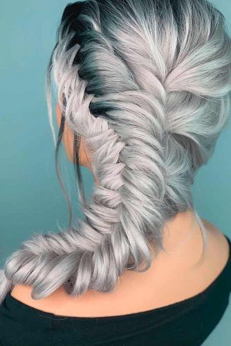 Voluminous Side Fishtail Braid #sidebraid #braidedhairstyle