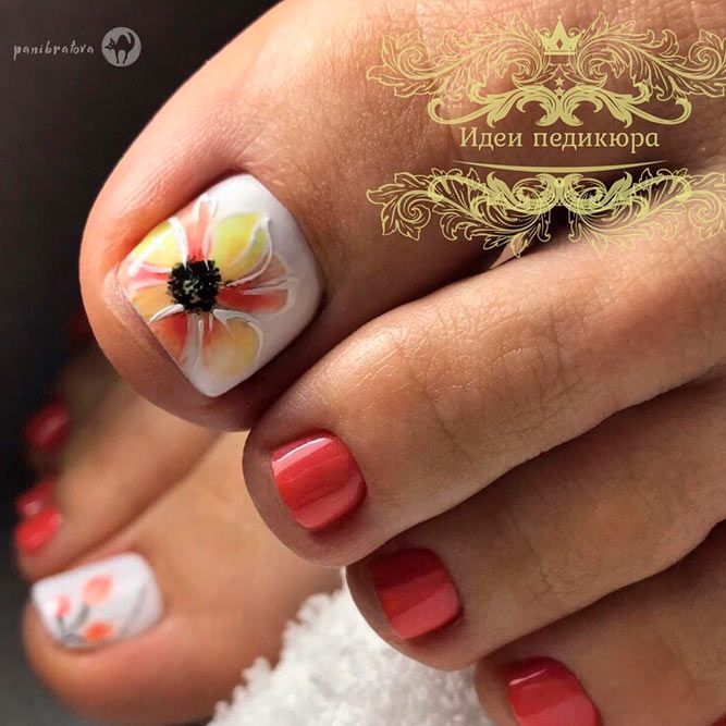 Bright Floral Nail Art #brightnails #flowersnails