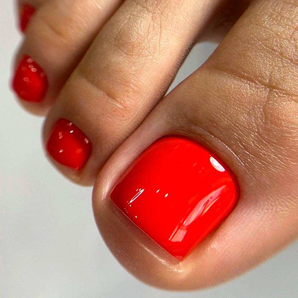 Easy One Color Nail Designs For Your Toes