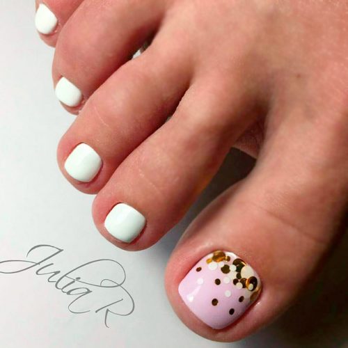 Abstracted Toe Nails Designs #dottingcurenails