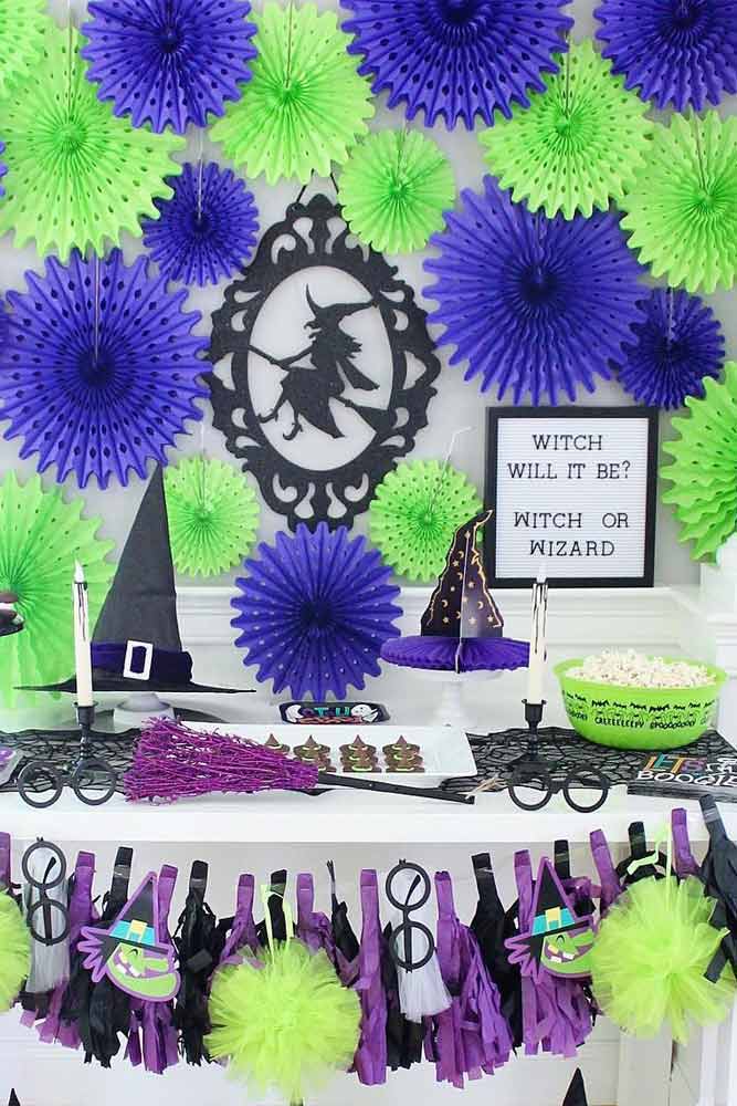 Witch Theme For Halloween Decorations #witchtheme #witchhat
