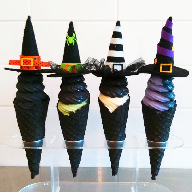 Witchy Hat Ice Cream Idea #witchyhat #icecream