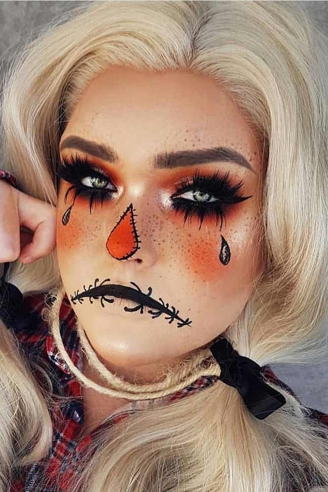 cute scarecrow face makeup