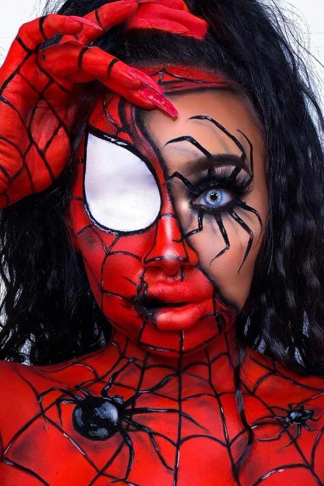 spiderman inspired makeup