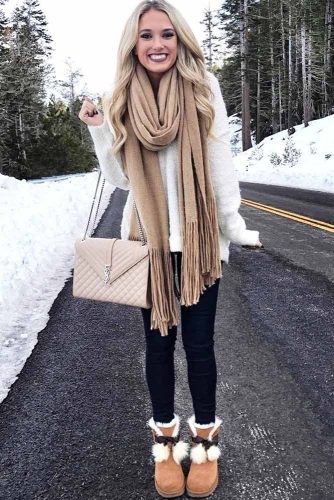 42 Cute Ways How To Wear A Scarf This Season