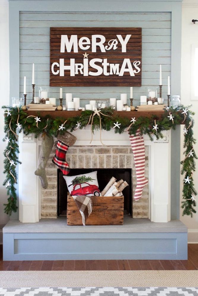 24 Most Beautiful Christmas Fireplace Decorations