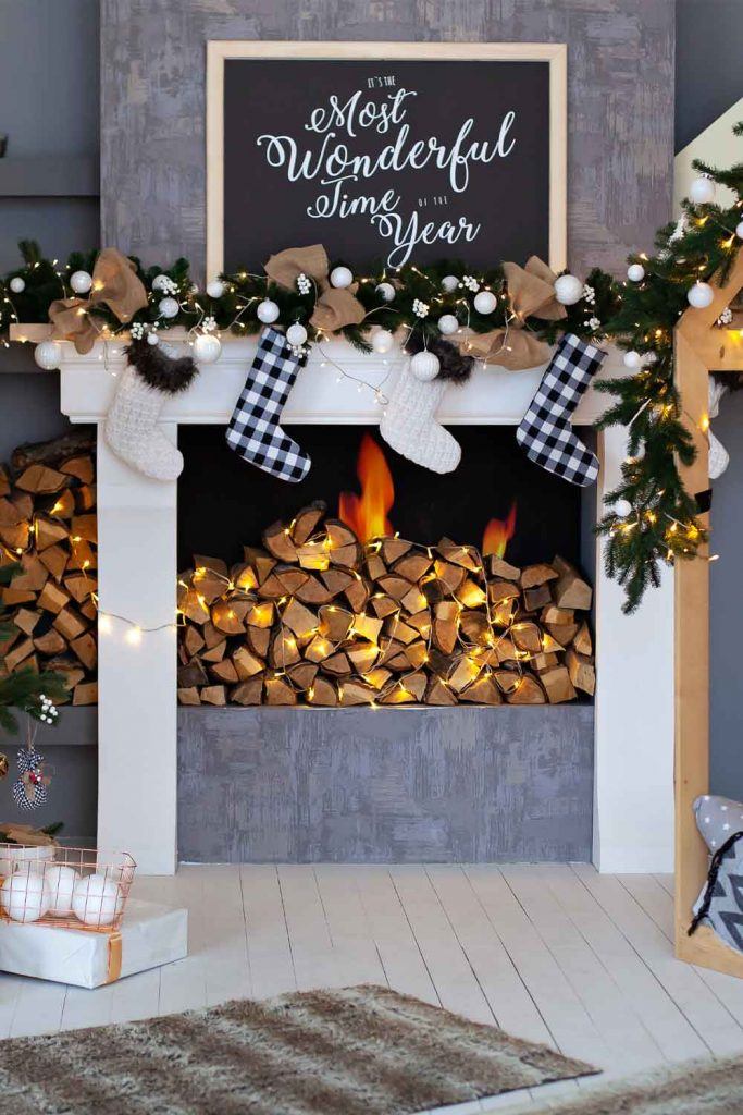 Christmas Fireplace Decoration