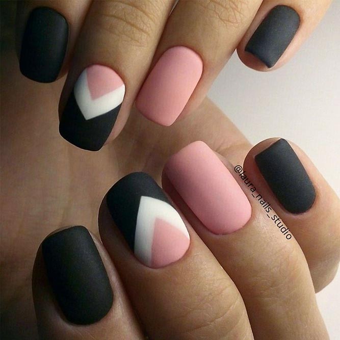 Latest Matte Black Nails 2024