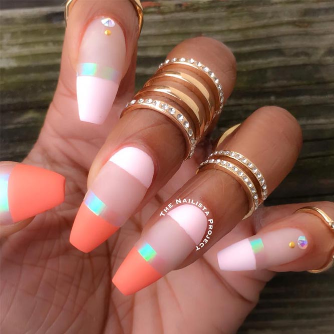 Colorful French Tip Nail Design