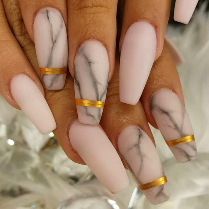 Matte Marble Nail Art