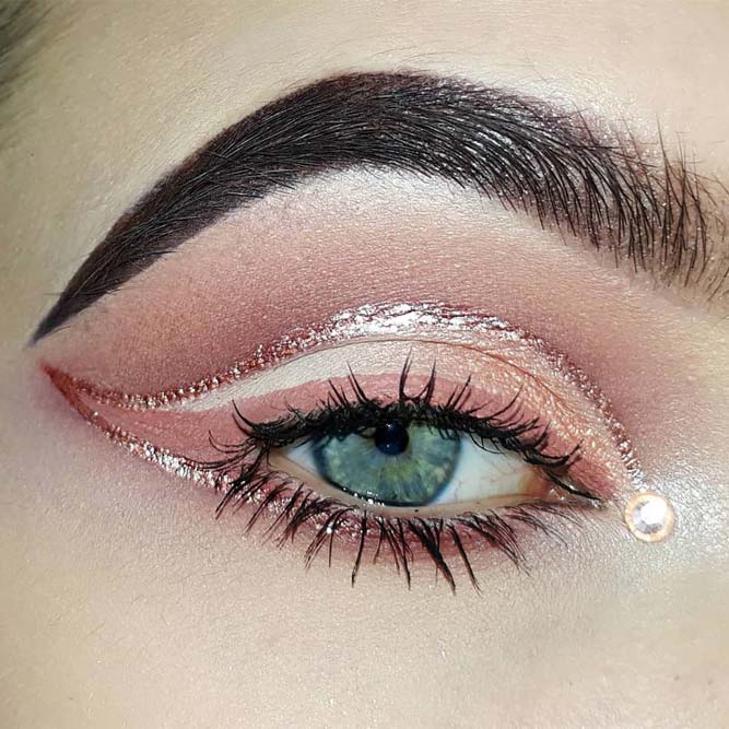 Rose Gold Eyeliner #glitterline