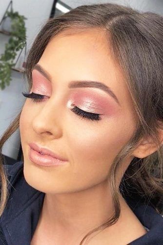Pink Glitter Shadow With Natural Lips #naturallips