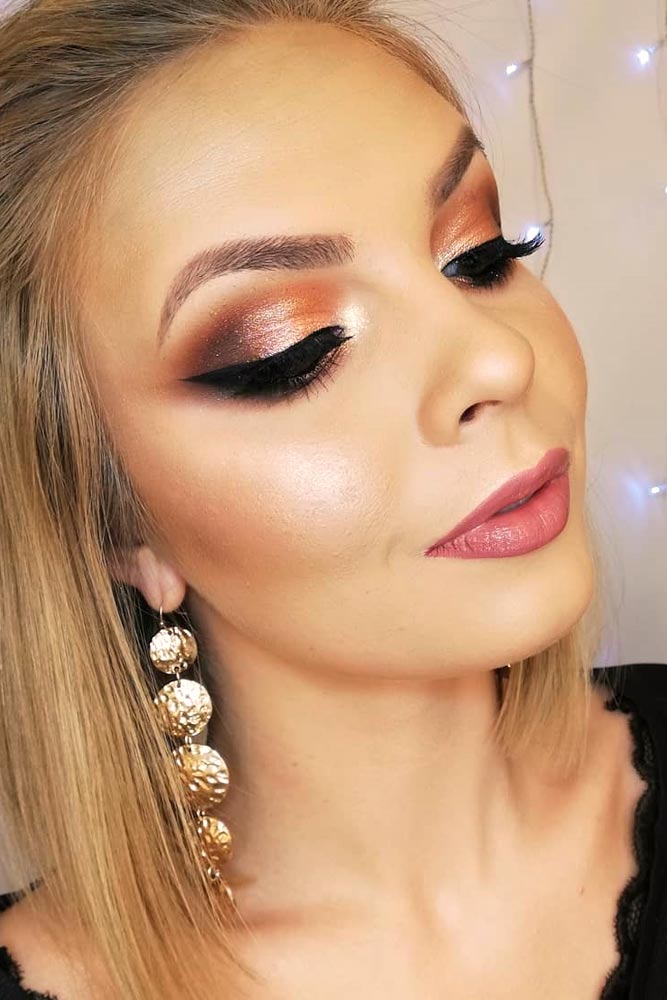 Soft Rose Gold Smokey Eyes #naturallips