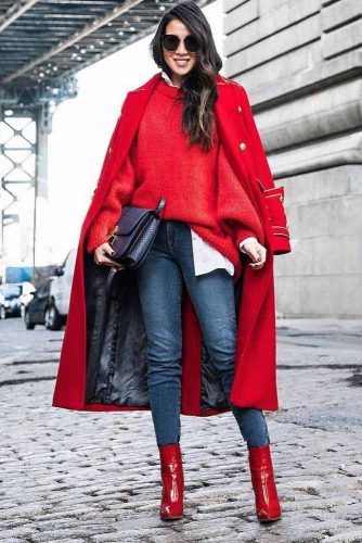 Red Winter Coat Design #redcoat