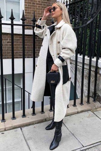 Black And White Winter Coat Design #whitecoat