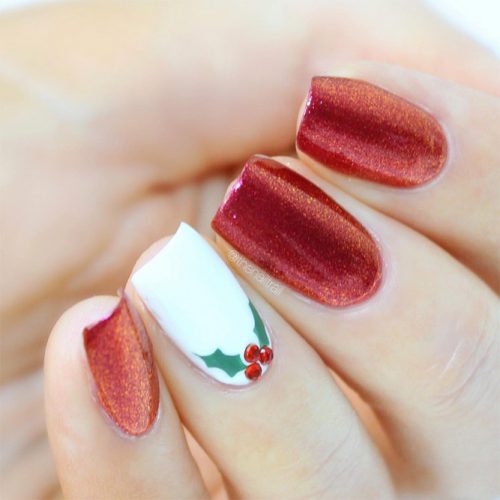 Christmas Nail Art Designs with Themed Ornaments