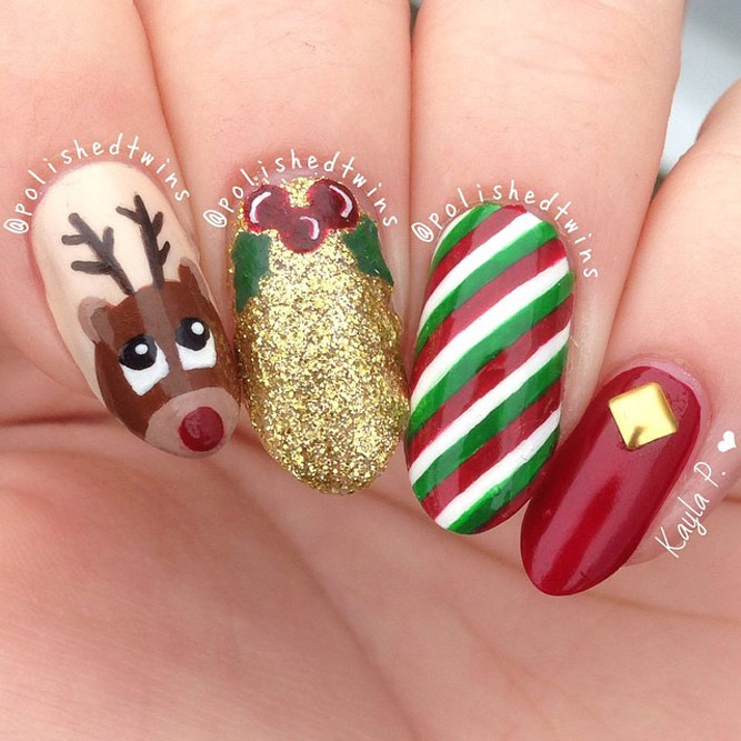 6 Christmas Nail Art Designs