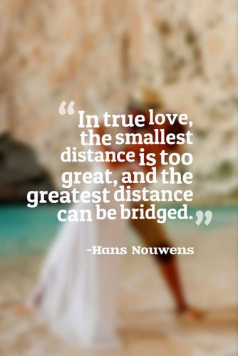 True love knows no reason, no boundaries, no distance. It has a sole  intention of bringing people together to a time c…