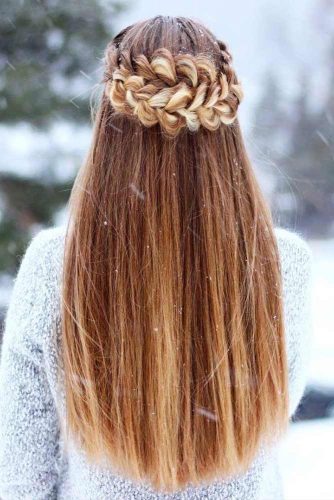 Crowned Hairstyle for Winter Season with Long Hair Picture 1