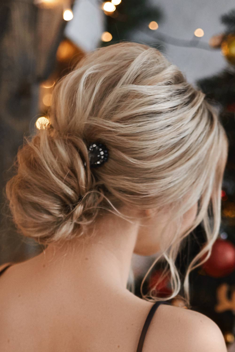 Twisted Updo Christmas Hairstyle