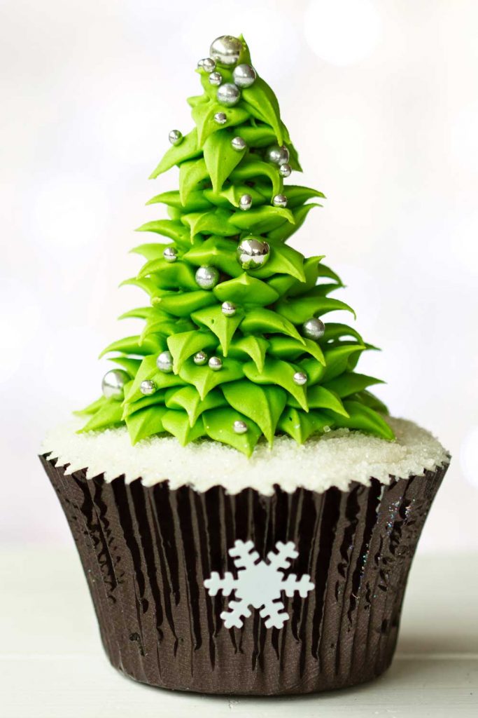 Christmas Tree Cupcake Decor