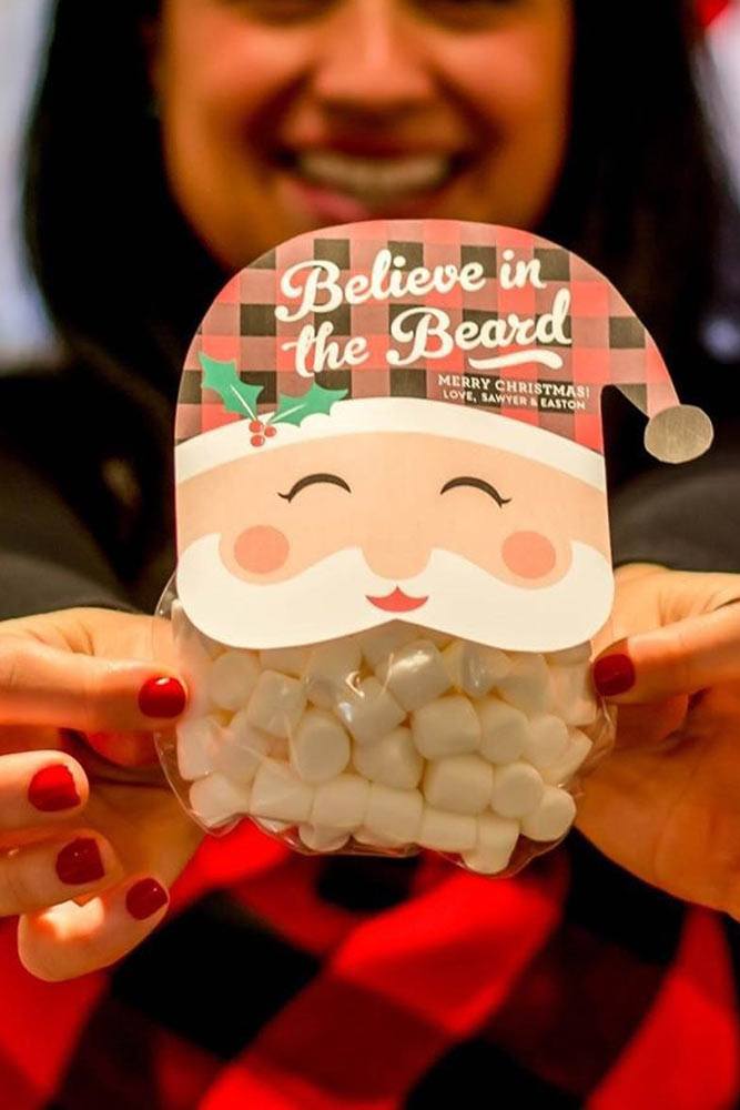 Santa Printable Marshmallows Gift Idea #marshmallows #printable