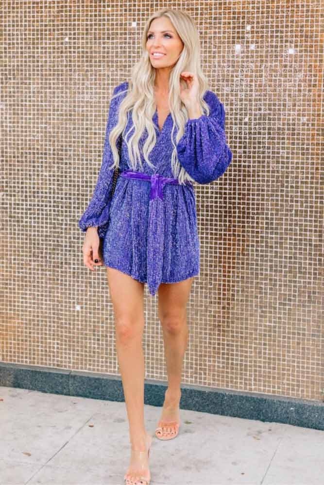 Mini Blue - Violet Squin Dress #minidress