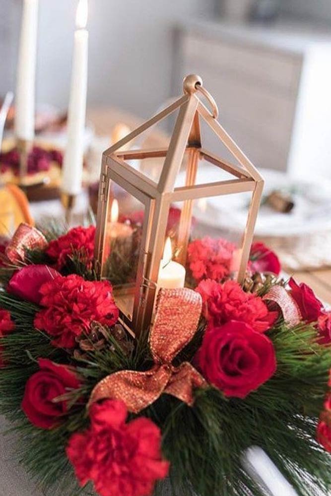 Floral Lantern Centerpiece Design #lantern