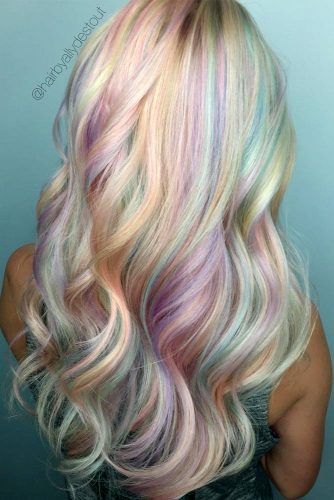 Wavy Hairstyles with Pastel Ombre Hair picture2