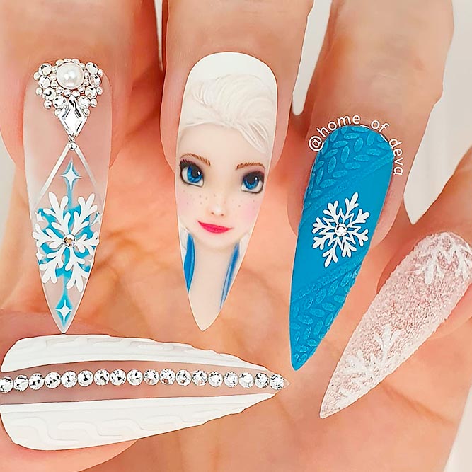 The Frozen Nail Art #thefrozen #longnails