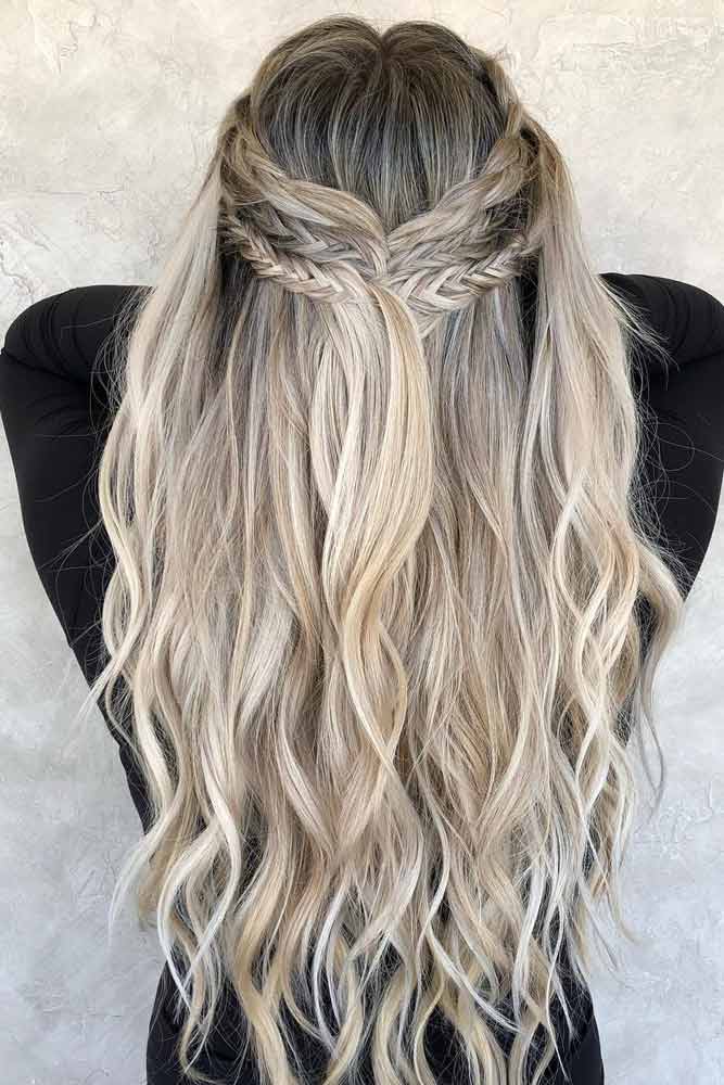 Half Up Half Down Hairstyle For Long Hair