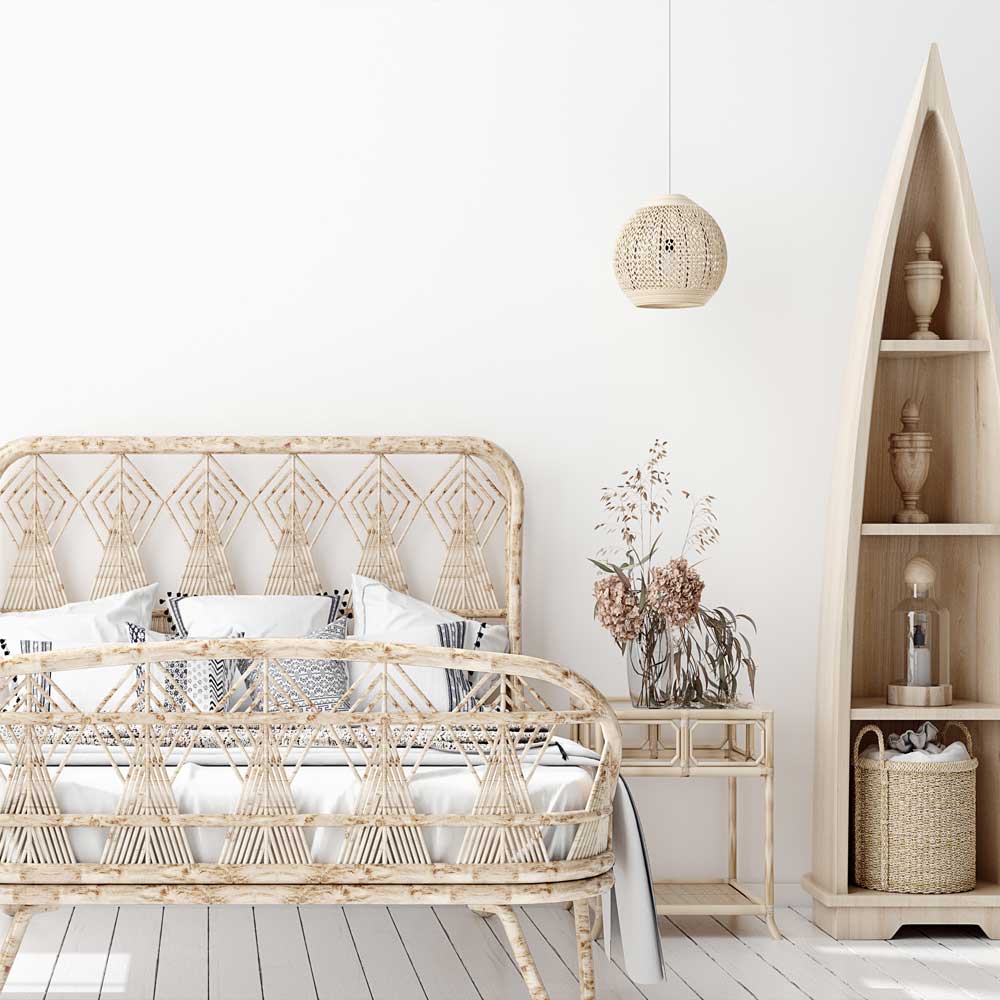 Boho Bedroom Idea with White Colors