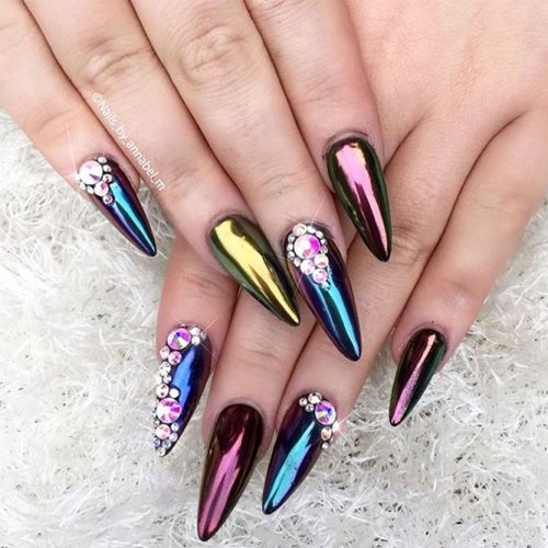 20 Best Chrome Nail Art to Inspire You | Idées vernis à ongles, Vernis à  ongles, Ongles