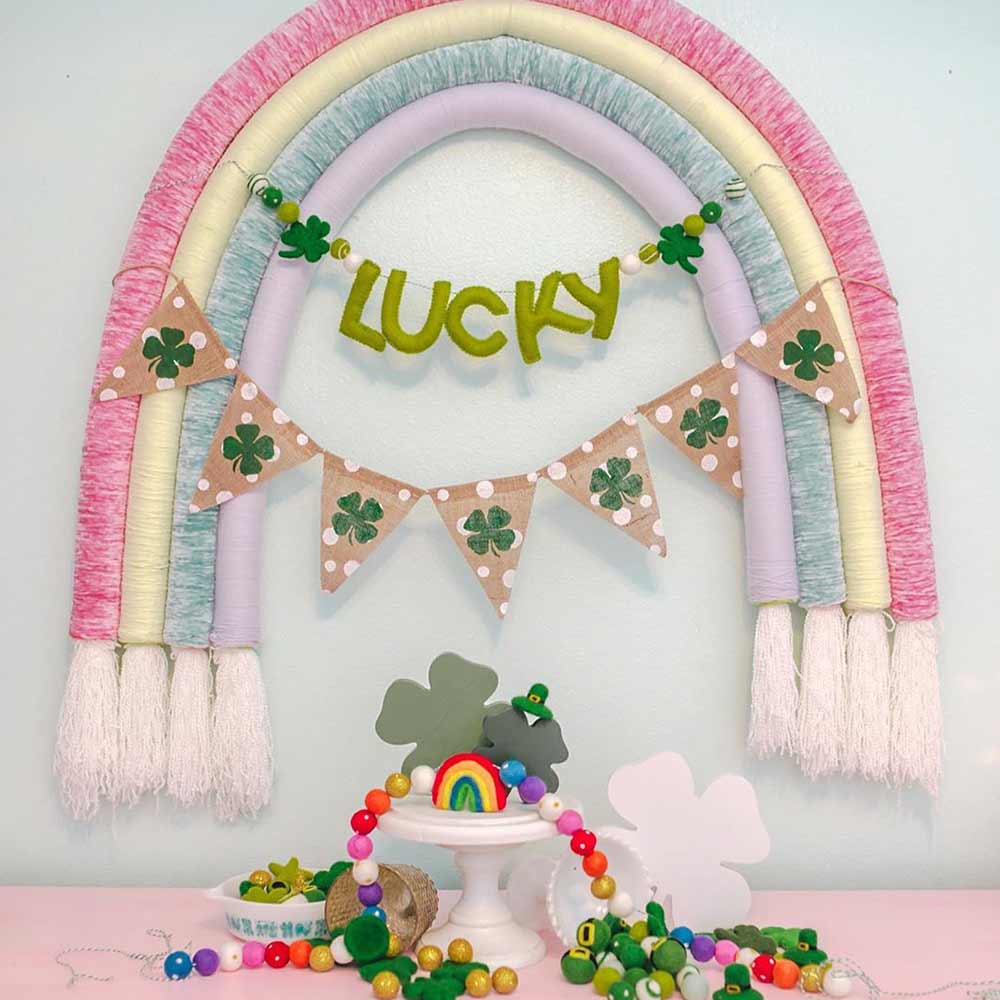 Rainbow And Lucky Garland #lucky #luckygarland