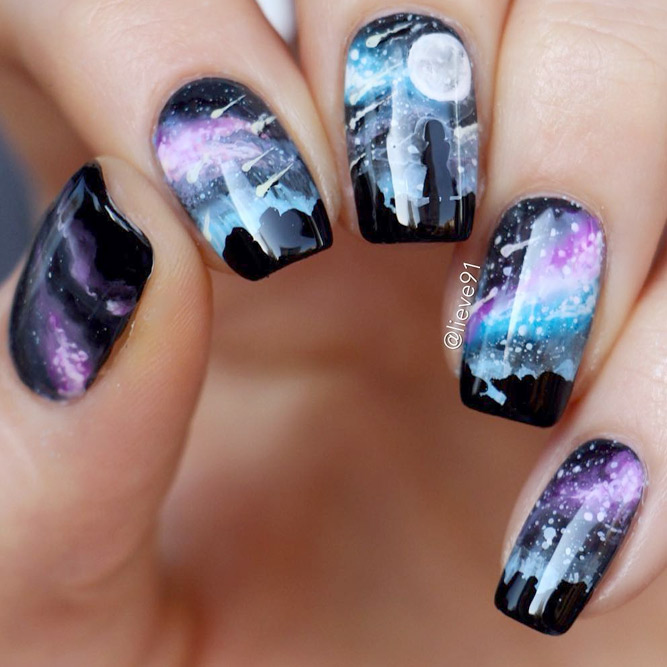 Galaxy Nail Designs Tumblr Acrylic