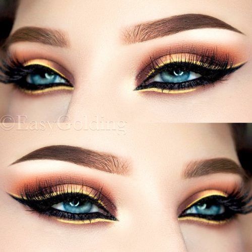 Gold Smokey With Double Eyeliner #goldshadow