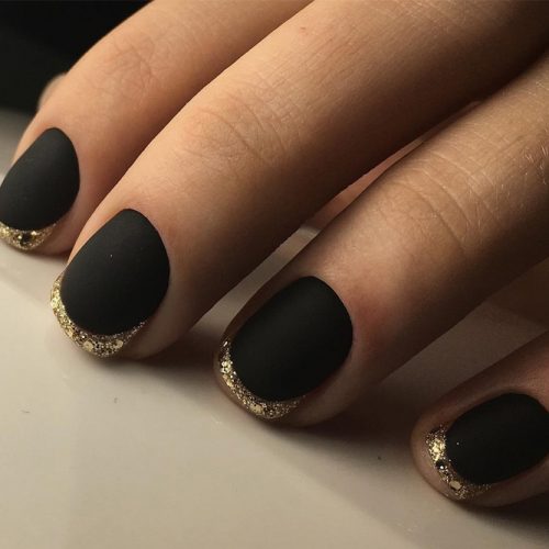 Cute Black Matte Nails picture 1