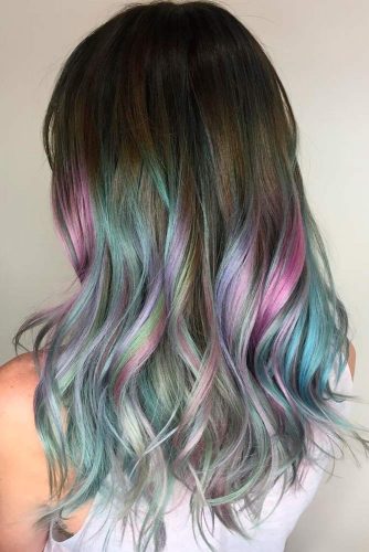 Wavy Hairstyles with Pastel Ombre Hair picture1