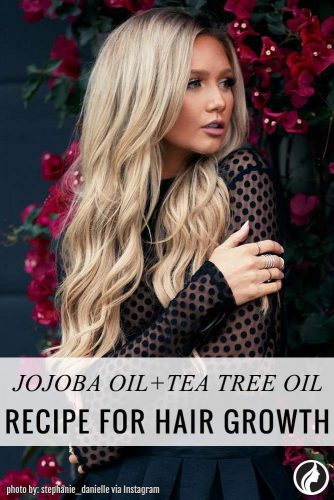 Jojoba oil and tea tree oil can help stimulate hair growth