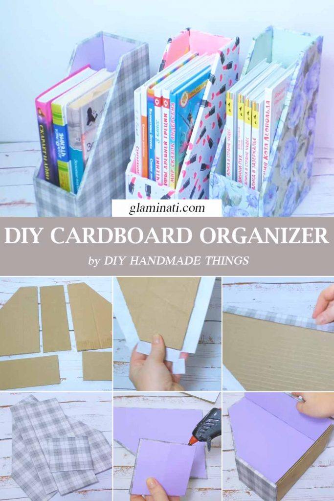 DIY Cardboard Organizer #diyorganizer