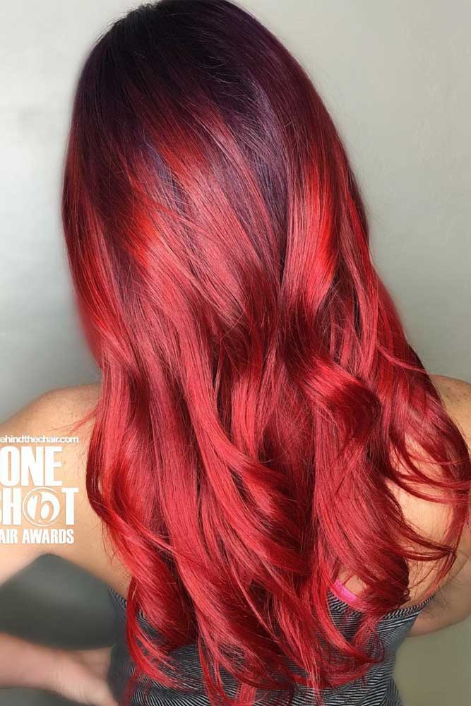 Brown To Red Ombre Medium Hair - 31 Red Ombre Hair Color Ideas You Must Not Miss